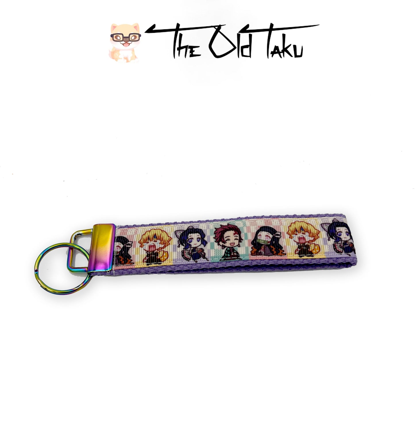 Demon Slayer- 1" Chibi Checkered Keychain