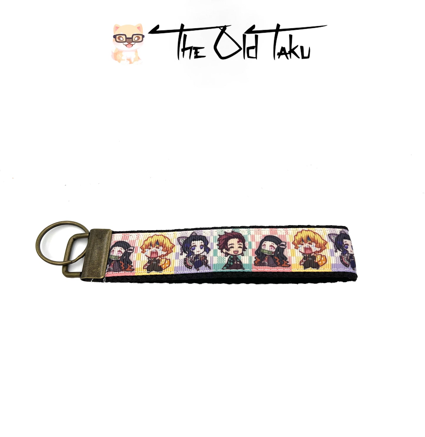 Demon Slayer- 1" Chibi Checkered Keychain