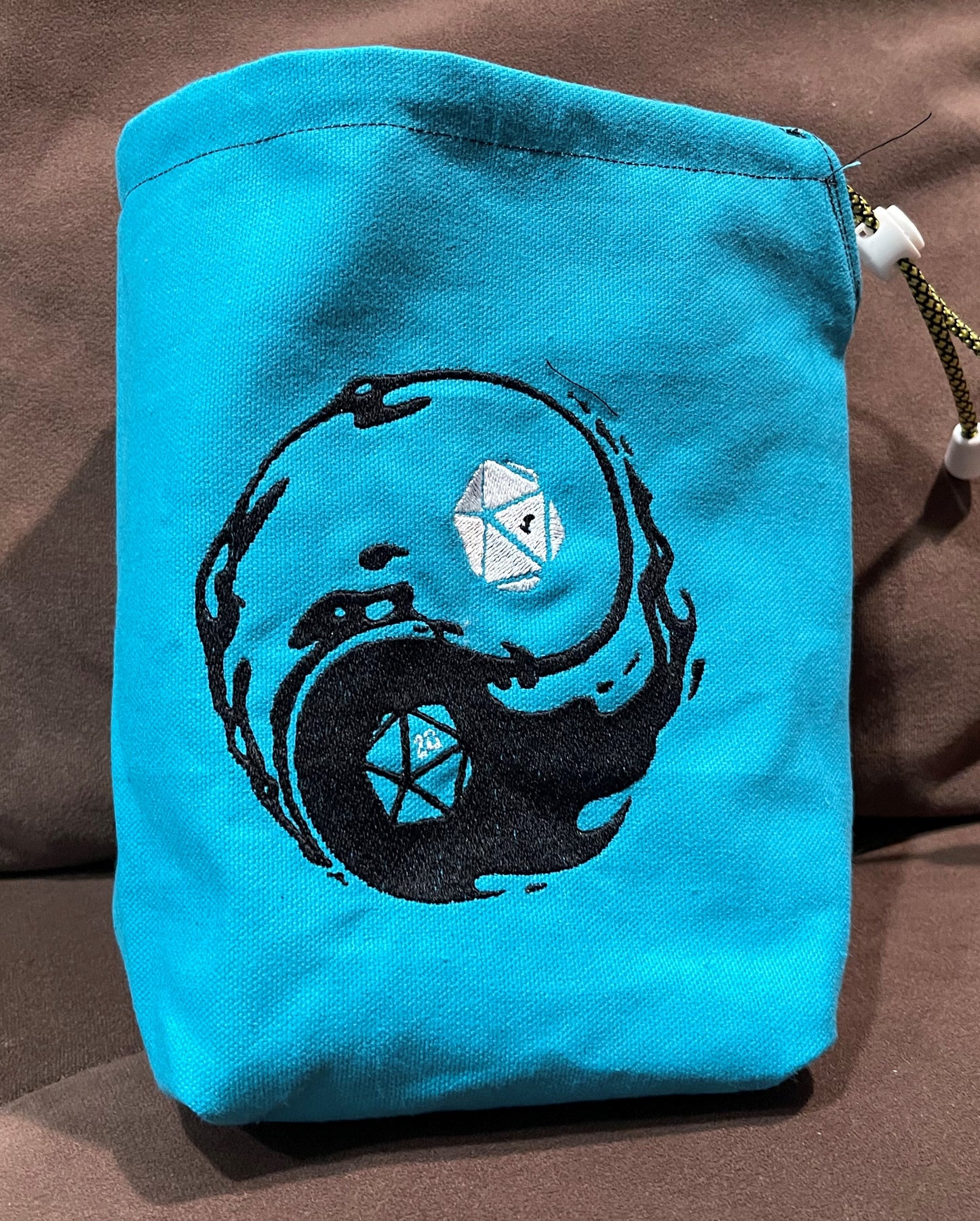 Dice Yin Yang Logo- Embroidered Bag-Large