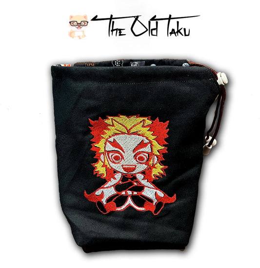 Demon Slayer Chibi - Rengoku Embroidered Bag-Large
