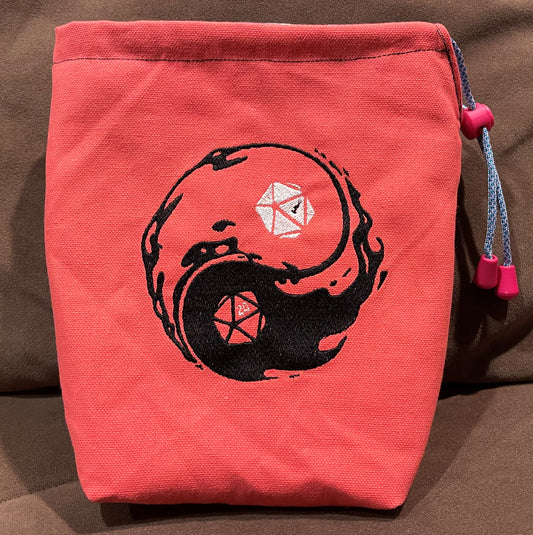 Dice Yin Yang Logo- Embroidered Bag-Large