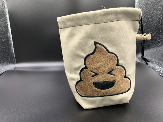 Laughing Poop Emoji Embroidered Bag - Small